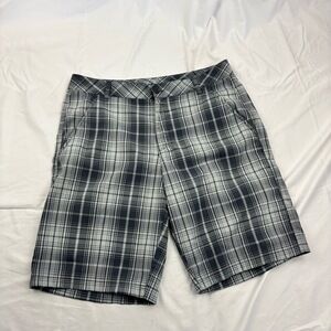 Men's Size 34 FILA Sport Plaid Pattern Shorts Side Pockets